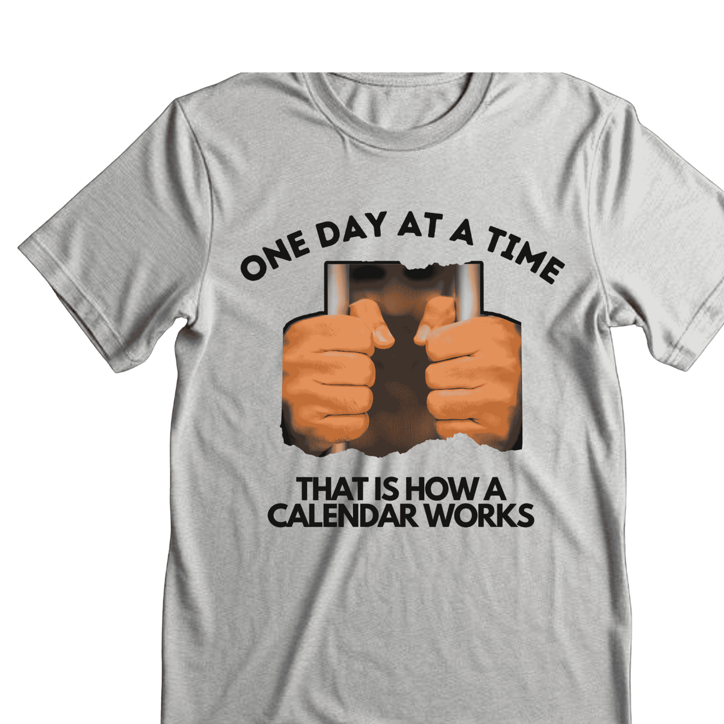 Shirt- one day at a time- Adult -crew short sleves