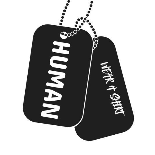 Shirt- Human (Dogtags) - Adult -crew short sleves