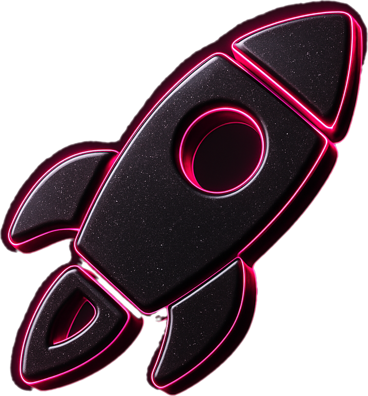 Shirt- Neon Rocketship -crew - unisex/men