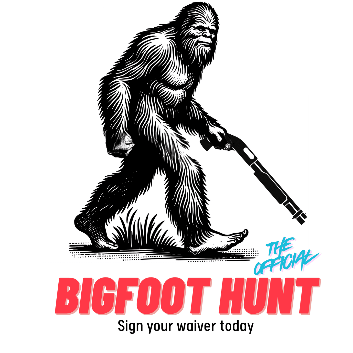Shirt- Bigfoots hunt - Adult -crew short sleeves