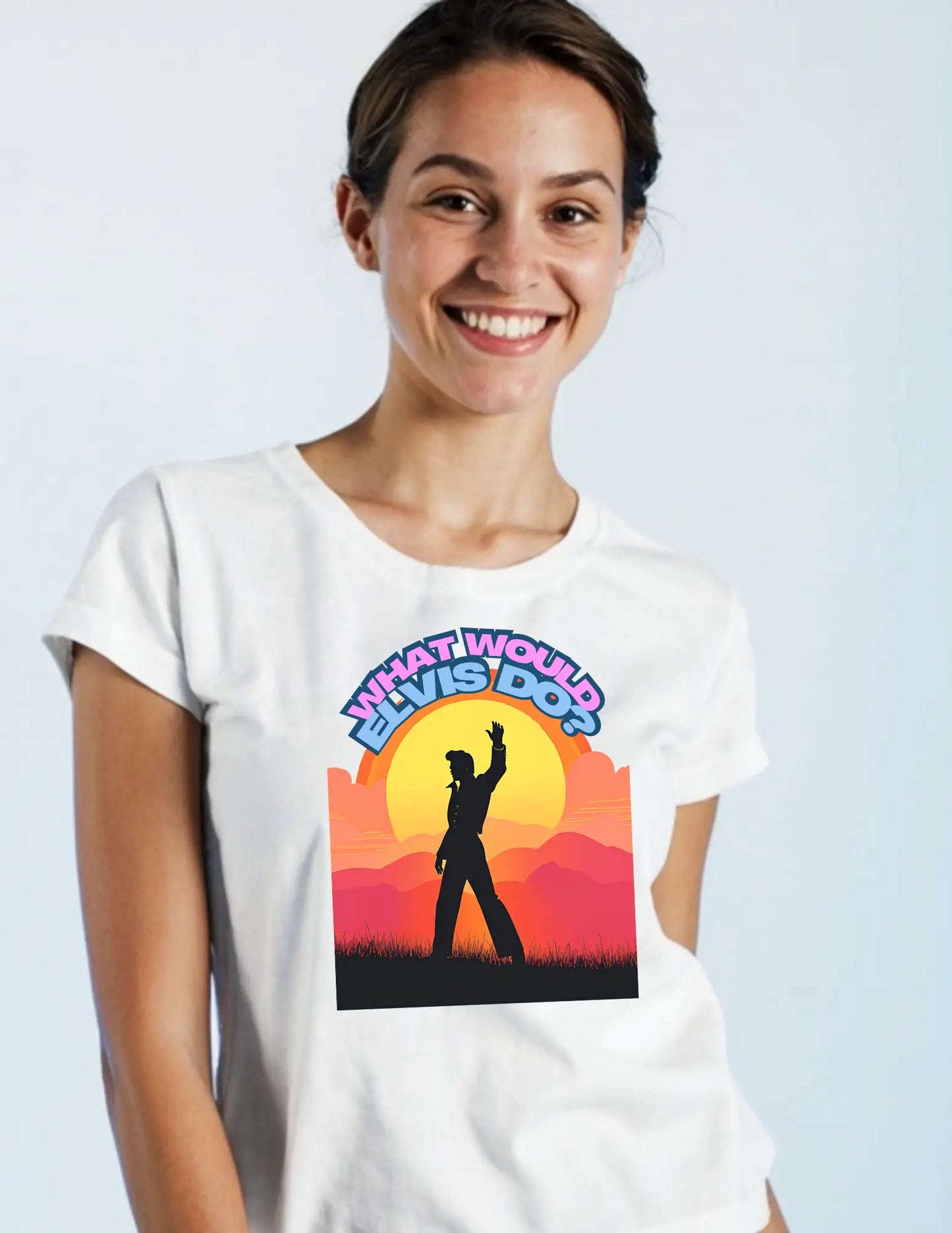 Shirt- WWED Elvis - Adult -crew short sleeves