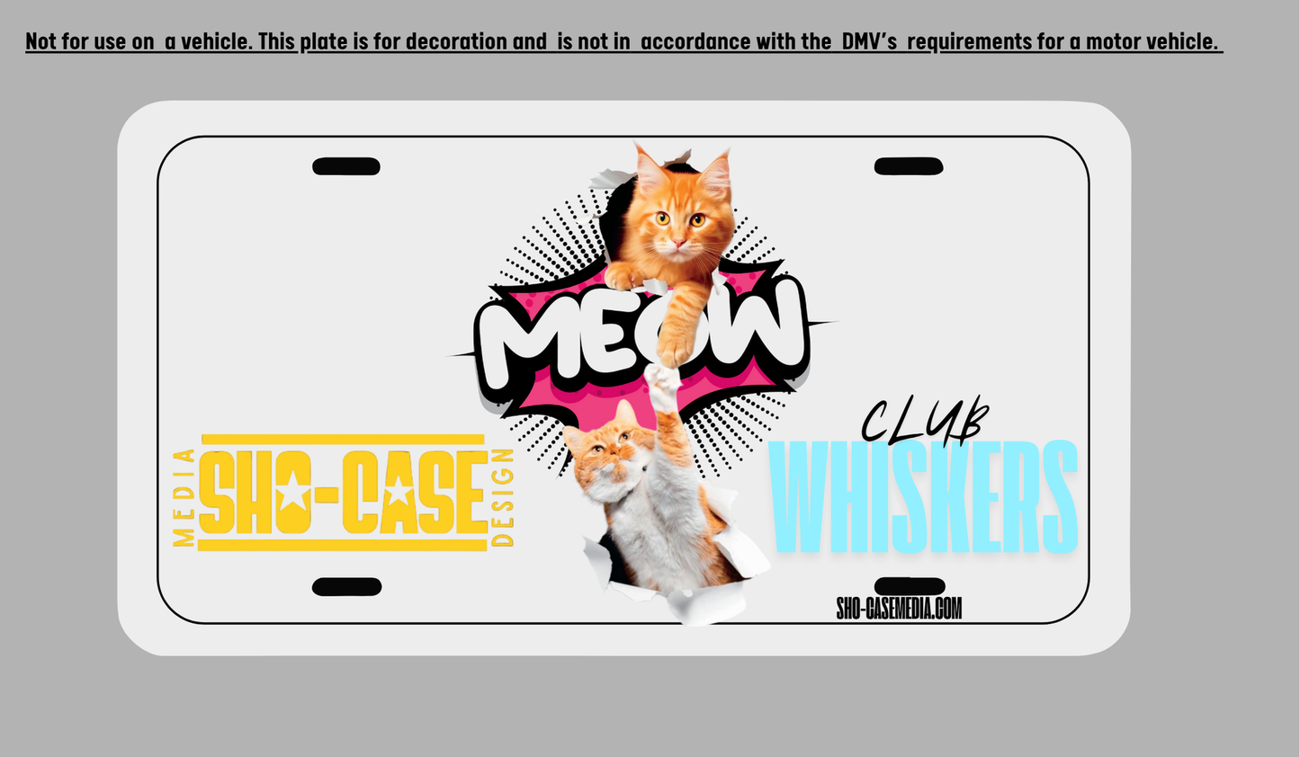License Plate - Meow - Decoration
