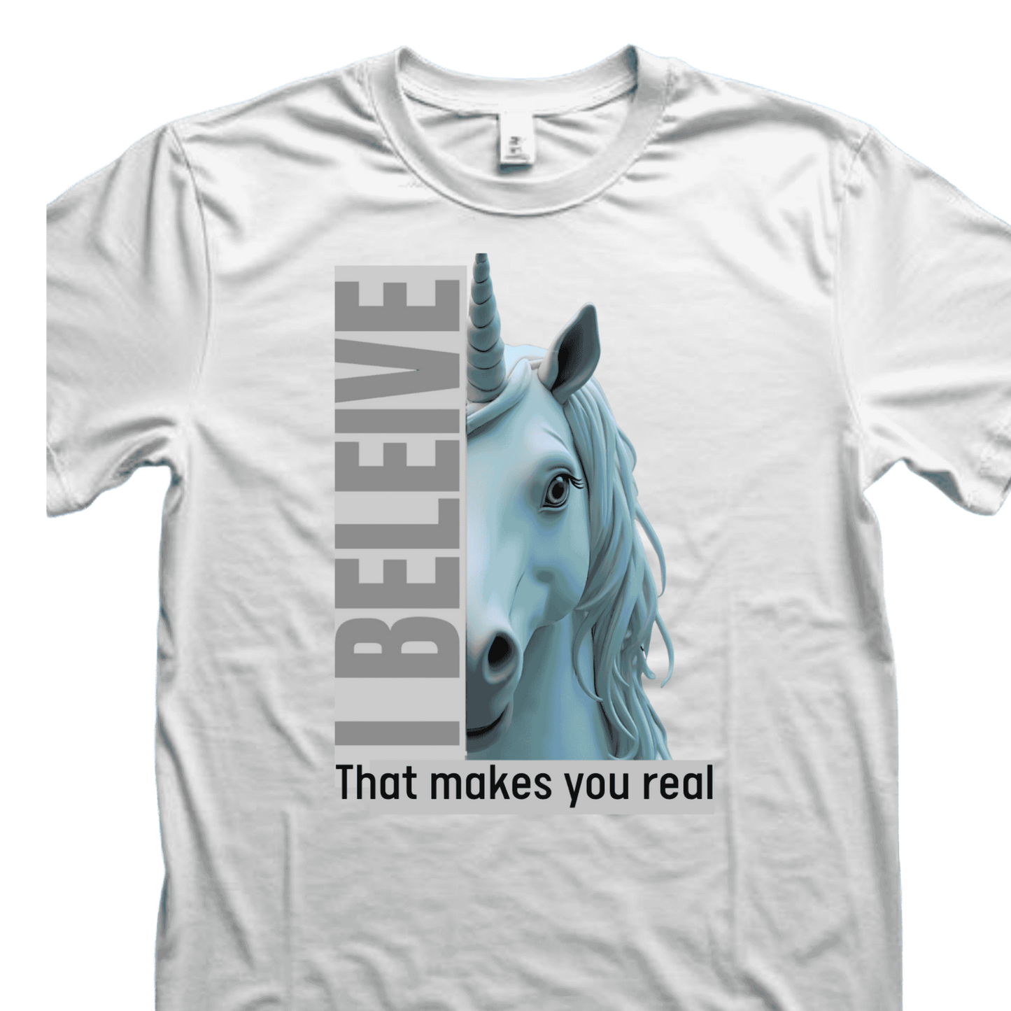 Shirt- Believe in Unicorns - Adult -crew short sleeve
