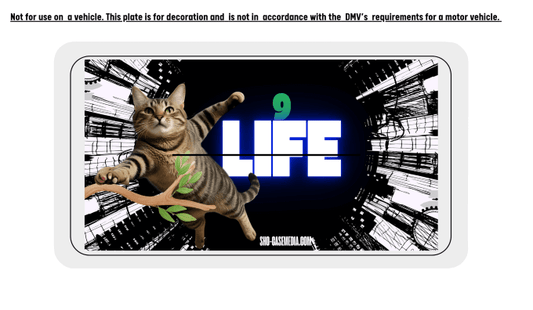 License Plate - 9-life - Decoration - Wall art