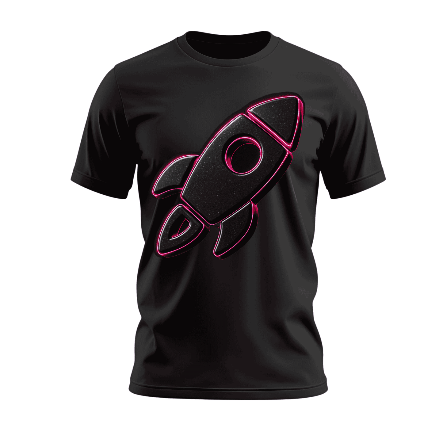 Shirt- Neon Rocketship -crew - unisex/men