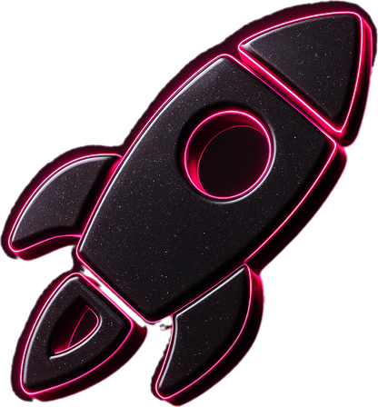 Shirt- Neon Rocketship -crew - unisex/men