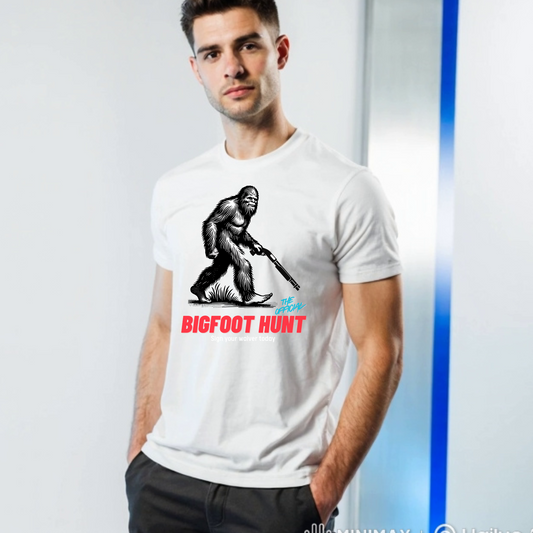 Shirt- Bigfoots hunt - Adult -crew short sleeves