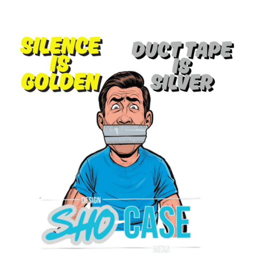 Shirt- Silence is gold - Adult -crew short sleeves