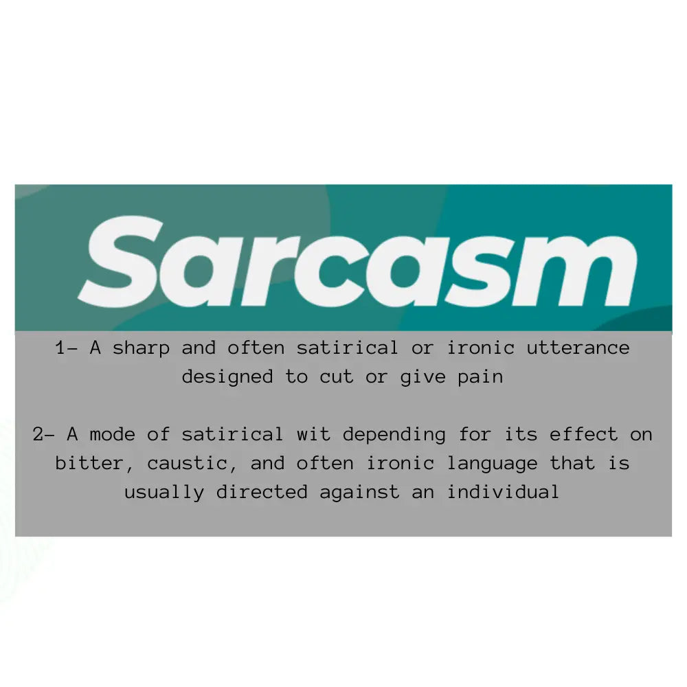 Shirt- Sarcasm- Adult -crew short sleeves