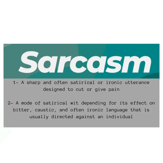 Shirt- Sarcasm- Adult -crew short sleeves