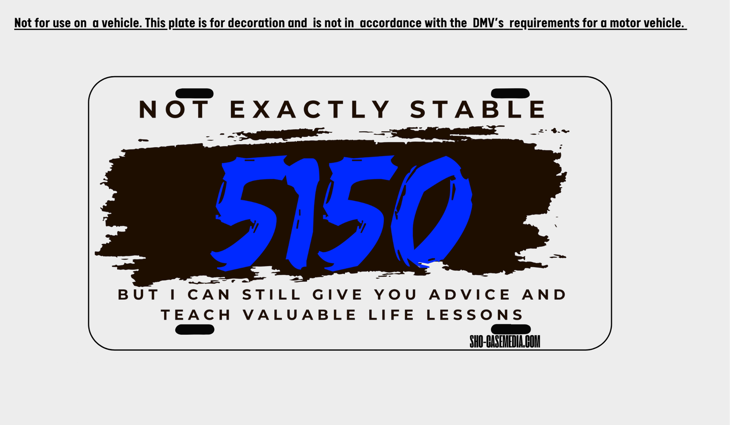 License Plate -5150- Decoration