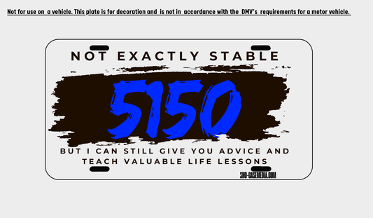 License Plate -5150- Decoration
