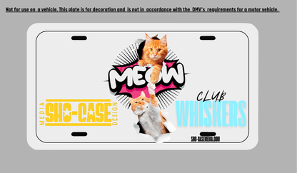 License Plate - Meow  - Decoration