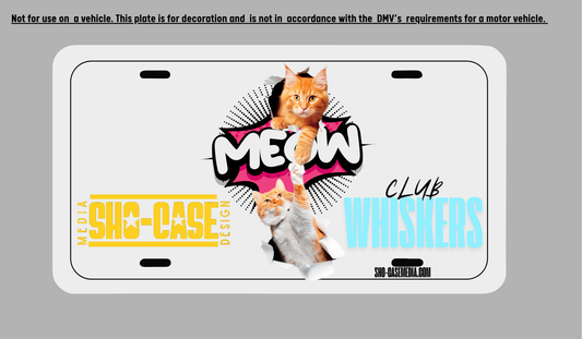 License Plate - Meow  - Decoration