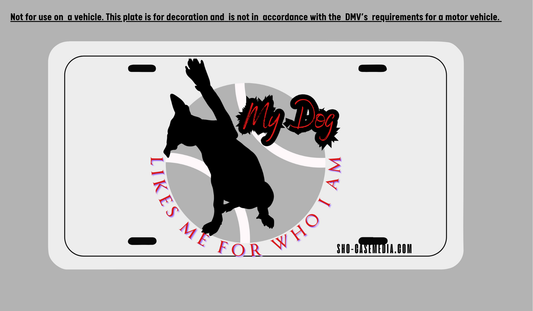 License Plate - My Dog Likes Me - Decoration