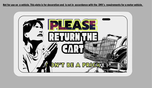License Plate - SHOPPING CARTS - Decoration