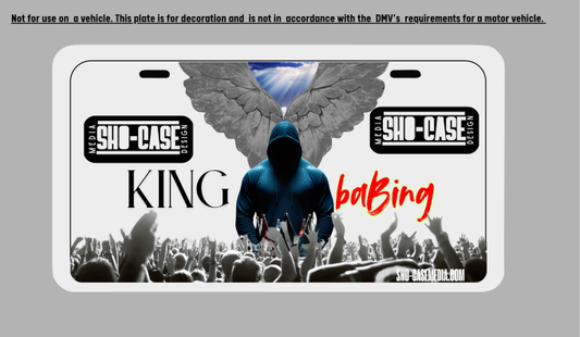 License Plate -King baBing - Decoration